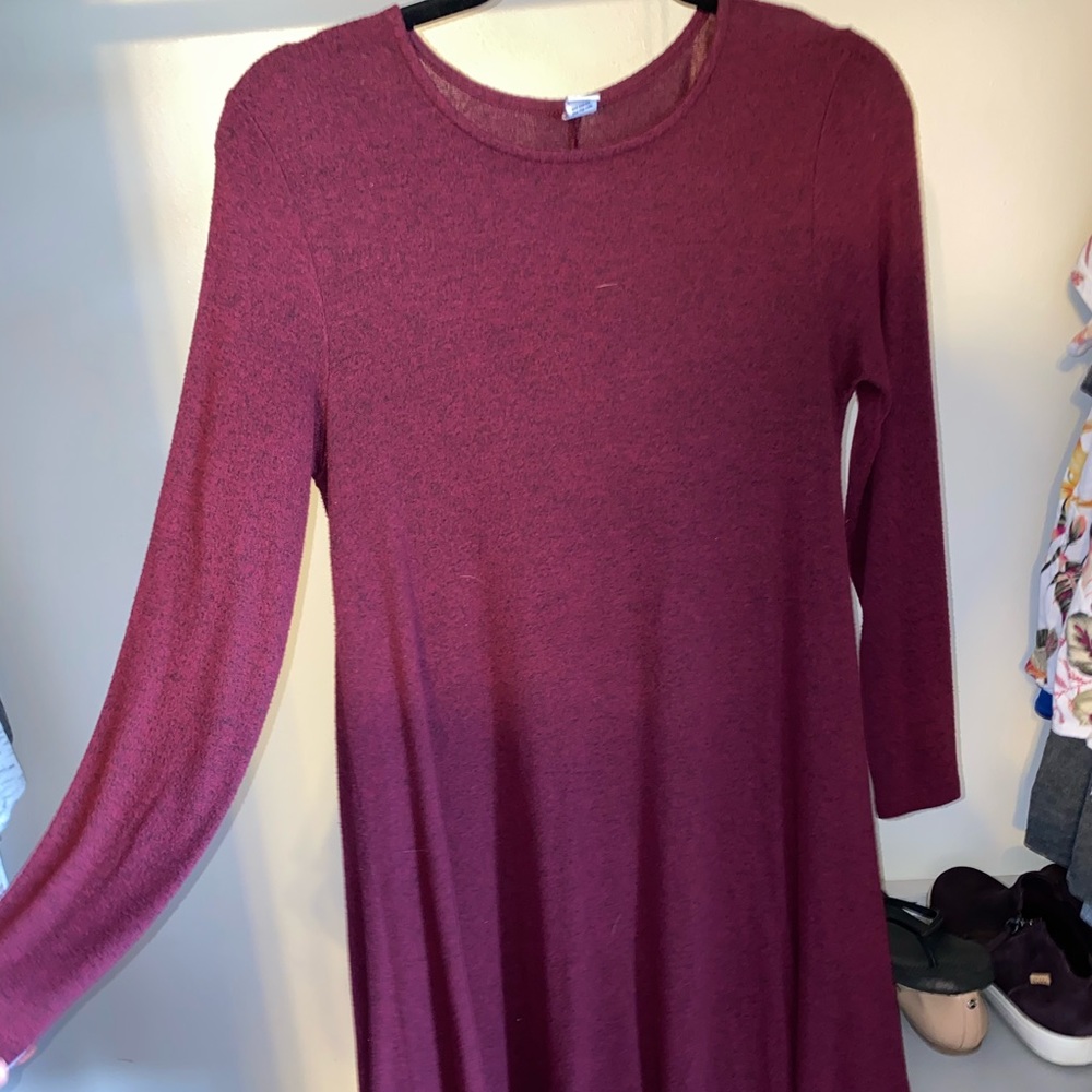 Burgundy LongSleeve Dress
